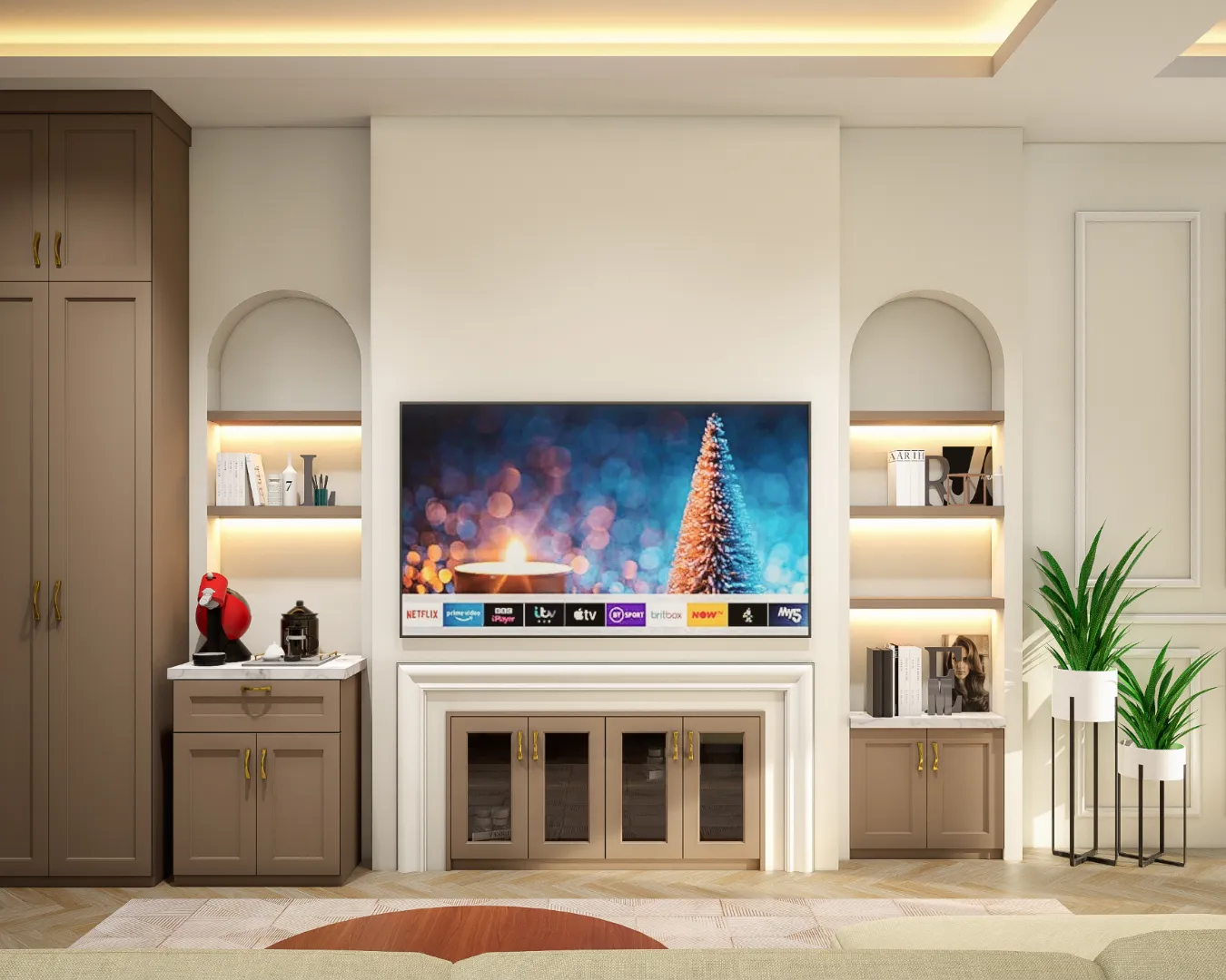 TV Backdrop Custom Bogor – Dapur Furniture